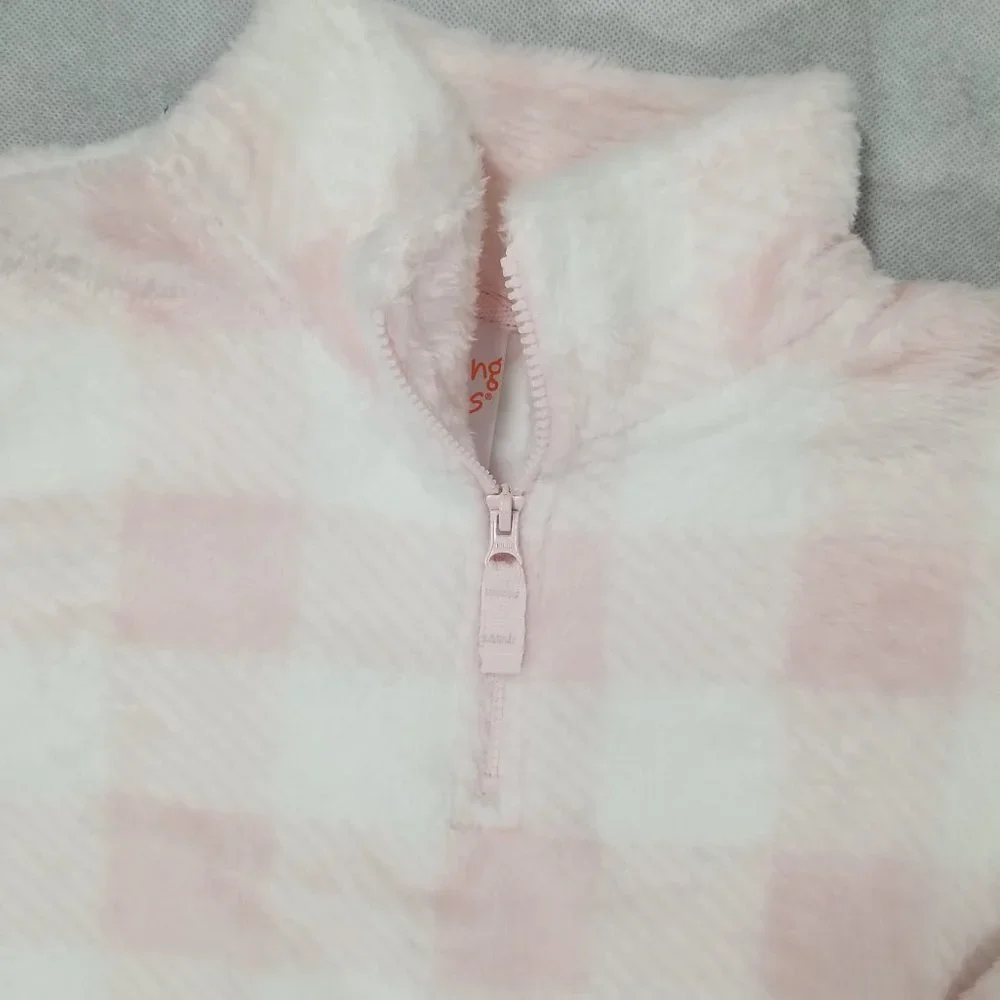 Jumping Beans‎ Girls Size 4 Pink Quarter Zip Pullover Sweatshirt Jacket NWT